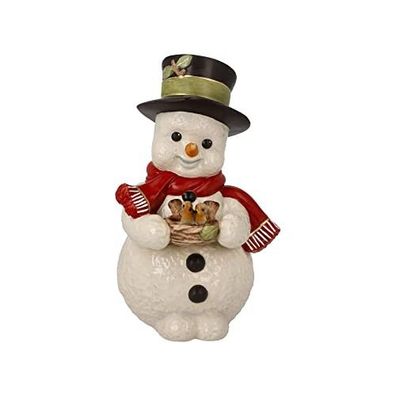 Goebel Figur Schneemann Zwitscherndes Vogelpaar - Schneemaenner Weihnachten
