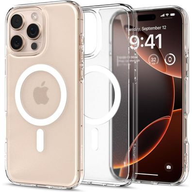 Spigen Ultra Hybrid mit Magnetfunktion Hülle Kompatibel mit iPhone 16 Pro Transparent