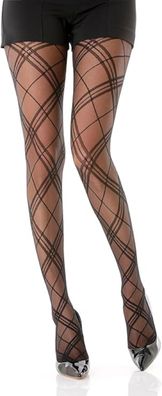 Damen-Strumpfhose mit unsichtbaren Füßen, 40 DEN schwarz - Größe: S/M