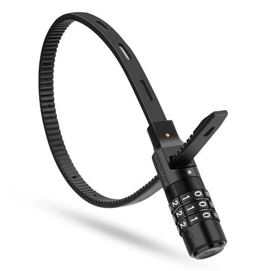 Rockbros 3240001001 Fahrradschloss für 0,5 m Zahlenkombination – Schwarz - Rad,