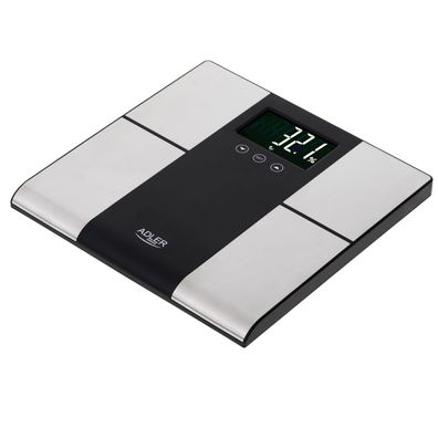 Adler AD 8165 Digitale Personenwaage mit LCD-Display & Körperanalyse, bis 225 kg