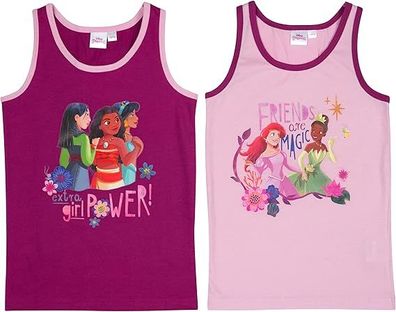 Disney Princess Unterhemd für Mädchen Hemdchen Tank Top Unterwäsche