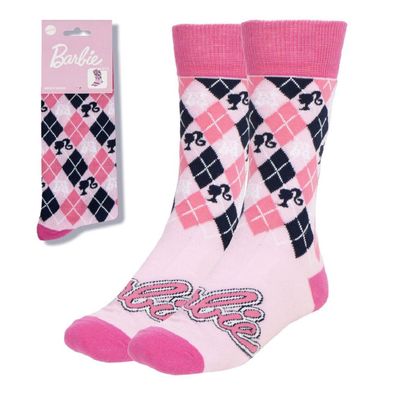 Barbie Socken Erwachsene 36-43 Baumwoll-Mix Bequeme Strümpfe