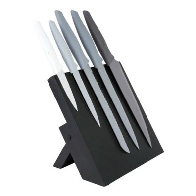 6-teiliges Messer-Set mit magnetischem Messerblock, für Ordnung & Design