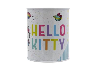 Hello Kitty Spardose 12 × 10 × 10 cm Metall Sparbüchse zylindrisch mit Schlitz