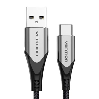 Ladekabel USB 2.0 A auf USB-C Kabel 3A 0,5m Datenkabel 480 Mbit/s in Grau