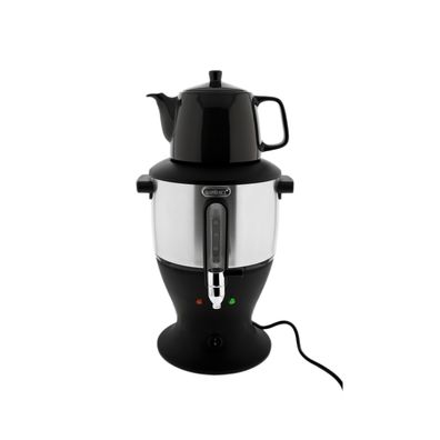 Mulex Teekocher 1800 W - 4 L Wasserbehälter & 1,5 L Porzellan-Teekanne, Schwarz