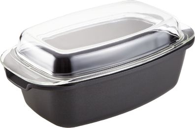 Krüger Antihaft Multibräter mit Deckel 33x22cm 6 Liter Volumen Für alle Herdarten