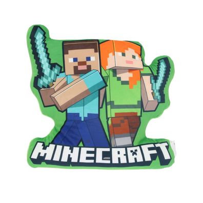 Minecraft 3D Kissen 40 cm Kuschelkissen 1 Stück Dekokissen Sofakissen Grün
