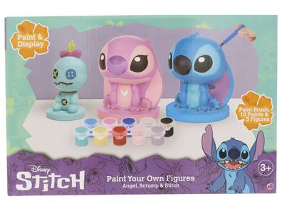 Lilo & Stitch Bastelset Kinder Kreativset mit 3 Gipsfiguren zum selber Ausmalen