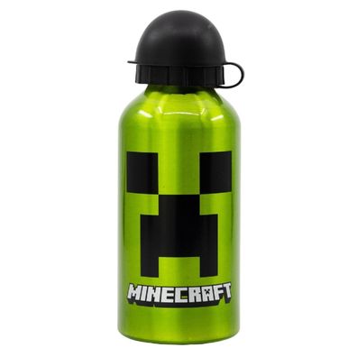 Minecraft Aluminium Trinkflasche 400 ml – Auslaufsicher & Praktisch
