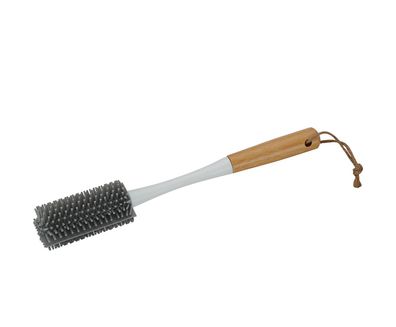 Flaschenbürste mit Silikonborsten & Bambusgriff - 30 cm, langlebig & hygienisch