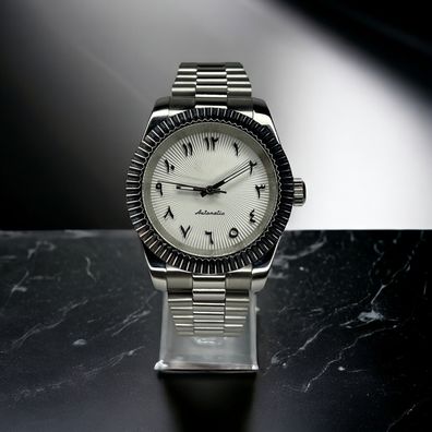 Armbanduhr Datejust Weiß Arabisches Zifferblatt Stahl Automatik Luxusuhr 39mm
