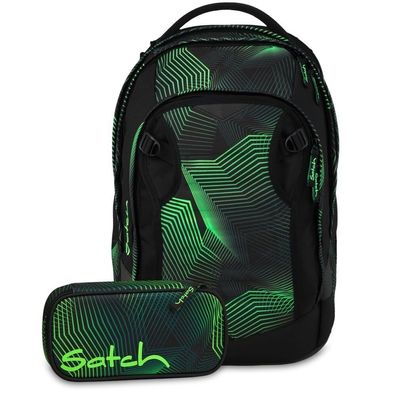 satch Set Matchplus + Schlamperbox 26, Seismic Green, Mädchen & Jungen