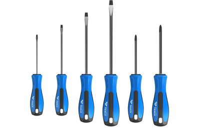 Brilliant Tools Schraubendreher-Satz, 6-tlg, Schlitz, PH Phillips