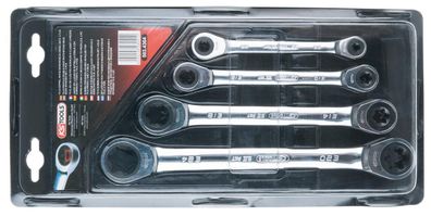 KS TOOLS GEARplus Torx-E-Doppel-Ratschenringschlüssel-Satz, 4-tlg