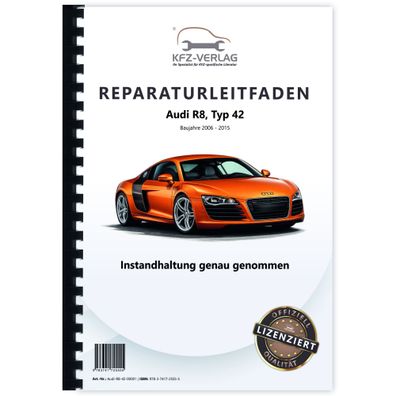 Audi R8 Typ 42 2006-2015 Instandhaltung Inspektion Wartung Reparaturanleitung
