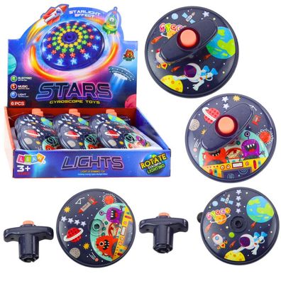 Lean Bunte Leuchtende Scheibe Raum Ufo Kreisel Spinning Top Spinning Wheel