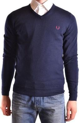 Fred Perry Herren Klassisch Gestrickter Pullover V-Ausschnitt S-XL