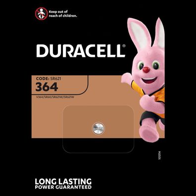 Duracell 364 Uhrenbatterien 1,55 V SR621SW SR621 AG1 LR621 RW320 Knopfzelle