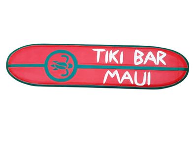 Tiki Bar Surfboard 100cm Surfbrett aus Holz zum Aufhängen Wohndesign Lounge Hobbyraum