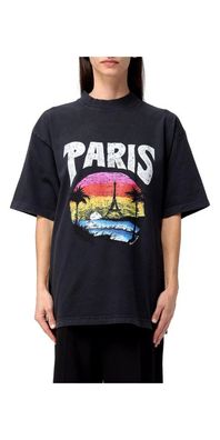 Balenciaga Tropical T-Shirt in Schwarz