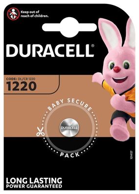 1x Duracell CR1220 DL1220 Lithium Knopfzelle 3V Batterie 34mAh BR 1220 CR 1220