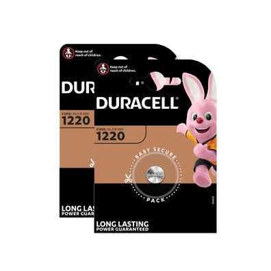 2x Duracell CR1220 DL1220 Lithium Knopfzelle 3V Batterie 34mAh BR 1220 CR 1220
