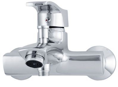Wannenfüllarmatur für Wandmontage, Einhebelmischer Massiv verchromt