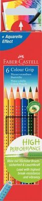 Faber-Castell COLOUR GRIP 2001 Farbstifte 6er Etui, sortiert