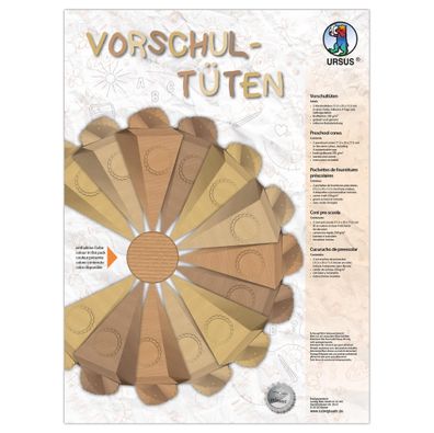 Ursus Vorschultüte Kraftkarton,25cm HOCH,2ST. SIENA