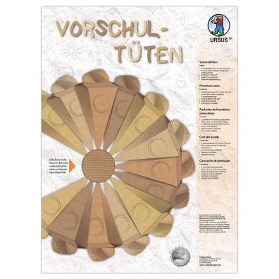 Ursus Vorschultüte Kraftkarton,25cm HOCH,2ST. SAHARA