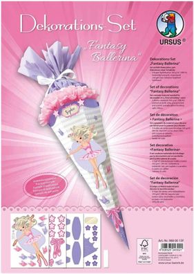 Ursus DEKO-SET Schultüte EASY LINE "FANTASY Ballerina"