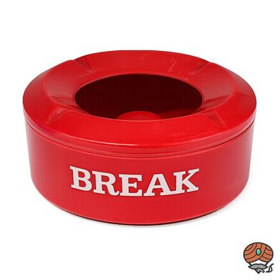 Break Aschenbecher aus Kunststoff, rot, Ø 10 cm