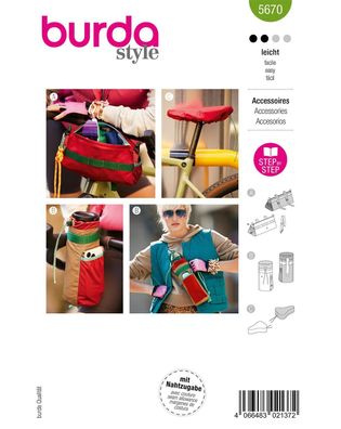 burda Schnittmuster Fahrrad Accessoires #5670