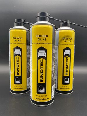 3x Innotec Deblock Oil XS 500ml Rostlöser Schmiermittel Kriechöl