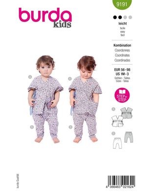 burda Schnittmuster Baby Set Bluse & Hose #9191 Gr. 56-98