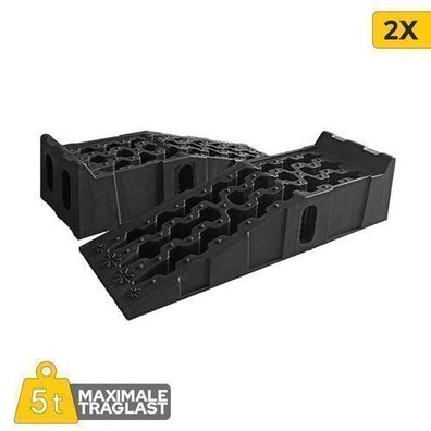 Auffahrrampe Auffahrkeile Stufenkeil für PKW Wohnwagen 5 tonne Autoreifen 2x