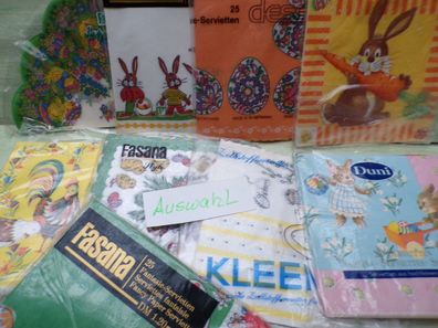 Servietten einzeln / Paket Ostern Dessina Fasana Duni Mondial -Auswahl