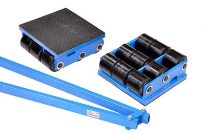 18t Panzerrollen Set, Transportfahrwerk starr, 2x9t, mit Verbindungsstange, Y, 00425