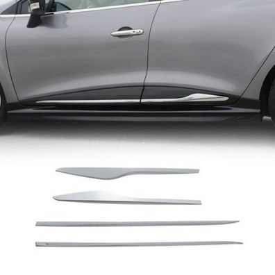 Seitentürleiste Türleisten Türschutzleiste für Renault Clio 2012-2019 Chrom 4tlg