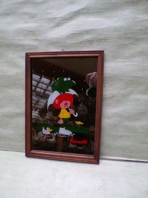 Spiegel Pumuckl im Regen Frosch Ellis Kaut 80er 31,5 x 22,5cm
