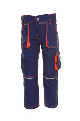 Planam Kinderhose 6111086 marineblau orange Doppelgröße 86