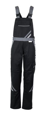 Planam Highline Damen-Latzhose Schwarz Schiefer Zink Größe 46