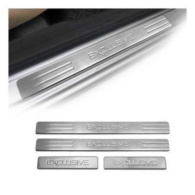 Exclusive Einstiegsleisten Türschwellerleiste Schutz Edelstahl Chrom 4 tlg