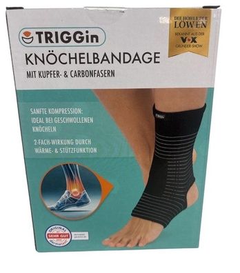 TRIGGin Knöchelbandage mit Kupfer- & Carbonfasern für extra Halt