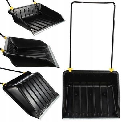 KADAX Schneeräumer, große Schneeschaufel, Kunststoffblatt Schwarz/74 cm