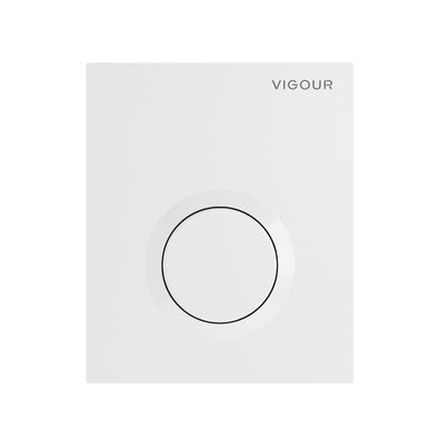 Vigour Urinal-Abdeckplatte V1 DON für handbetät. pneumatische UP-Spülung weiss