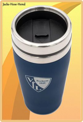 VfL Bochum Thermobecher Becher Logo Wappen Blau Logo Coffee to go-Becher 450ml NEU