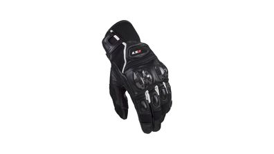 LS2 Handschuh "Spark II" Herren, Material: Rinds- schwarz / weiß